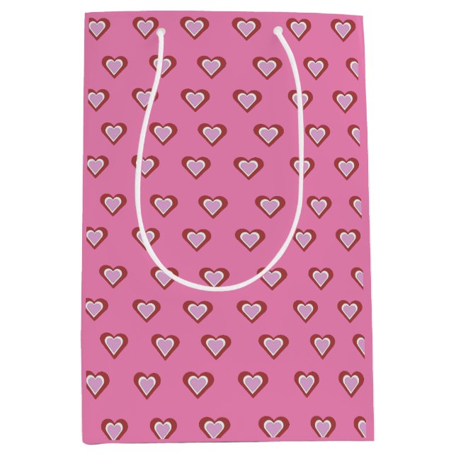 Herzen Mittlere Geschenktüte (Vorderseite)
