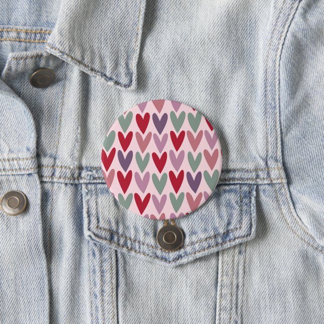 Herzen Muster 1 Button (Beispiel)