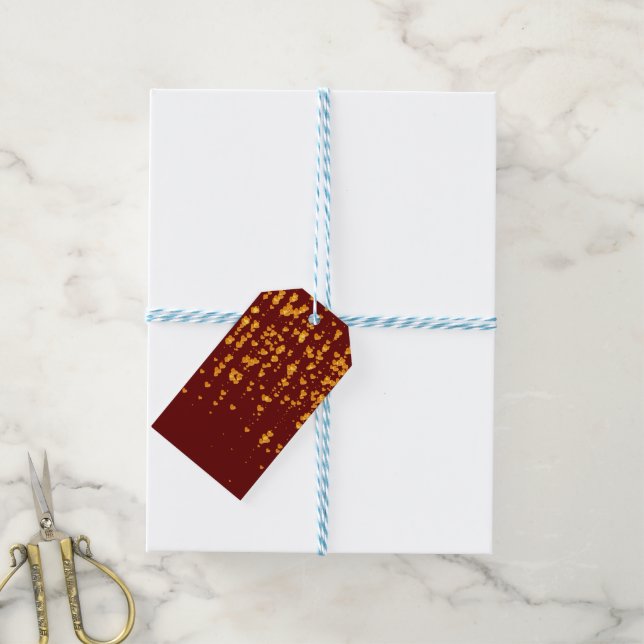 Herzen Muster 25 Geschenkanhänger (Mit Garn)