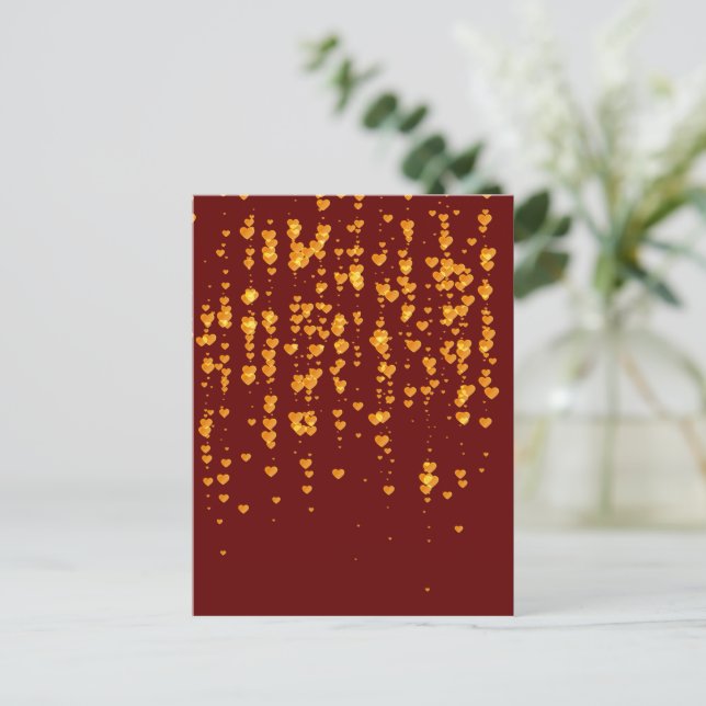 Herzen Muster 25 Postkarte (Stehend Vorderseite)