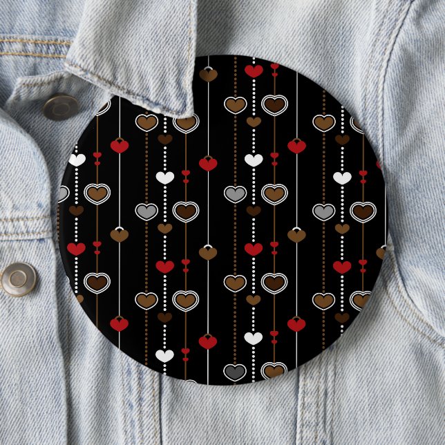 Herzen Muster 28 Button (Beispiel)
