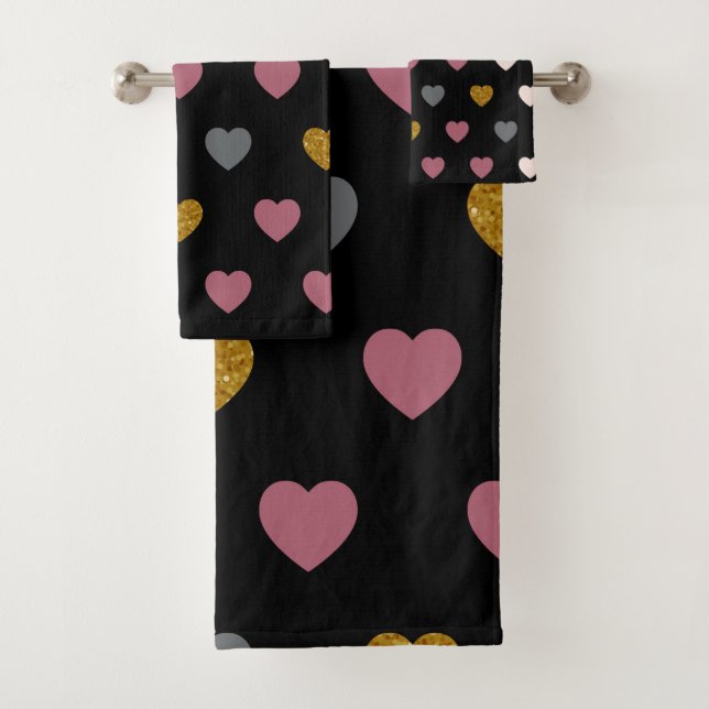 Herzen Muster 30 Badhandtuch Set (Insitu)