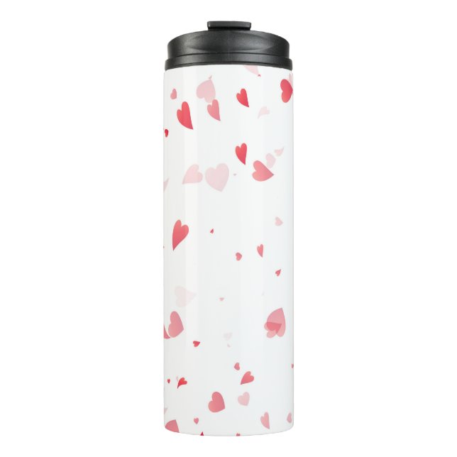 Herzen Muster 33 Thermosbecher (Vorderseite)