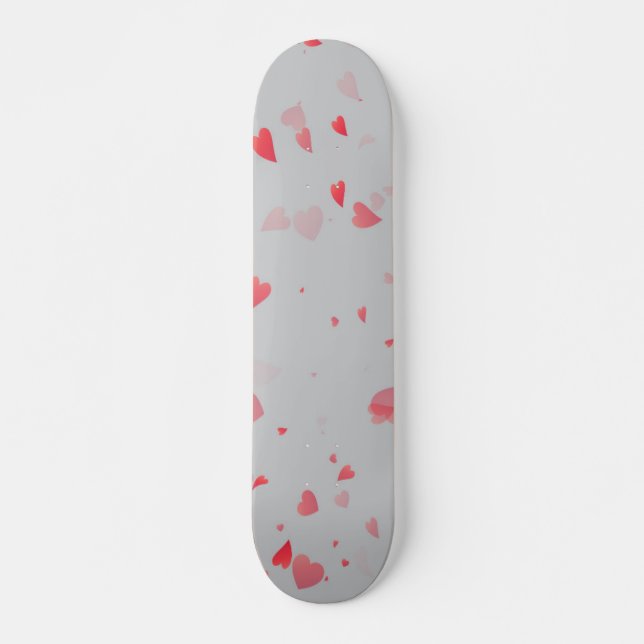 Herzen Muster 37 Skateboard (Vorne)