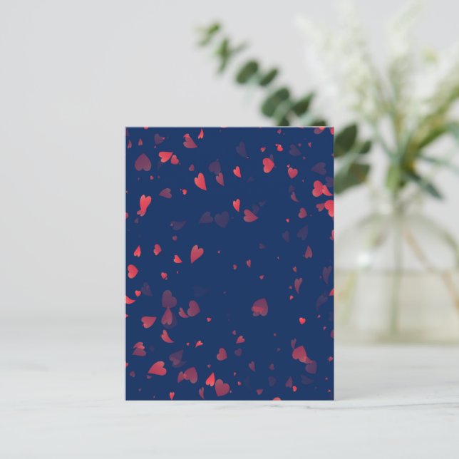 Herzen Muster 40 Postkarte (Stehend Vorderseite)