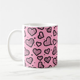 Herzen Muster - Inspiriert vom Valentinstag  Kaffeetasse