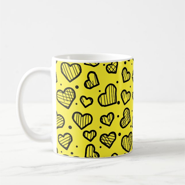 Herzen Muster - Inspiriert vom Valentinstag  Kaffeetasse (Links)