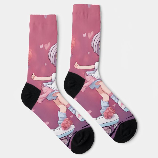 Herzen-Muster Socken (Rechts)