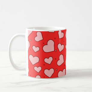 Herzen Nahtloses Muster Kaffeetasse