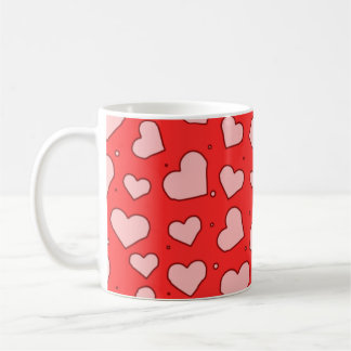Herzen Nahtloses Muster Kaffeetasse