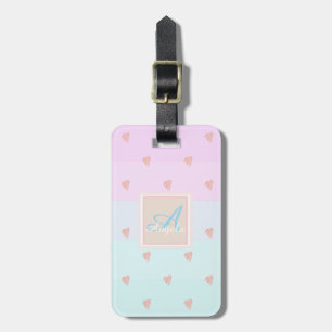 Herzen, Ombre gestreift personalisiertes Monogram Gepäckanhänger