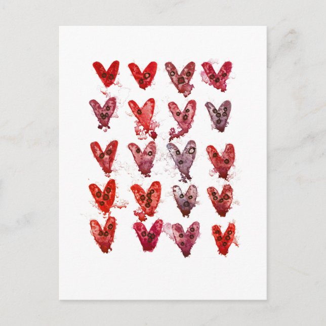 Herzen Postkarte (Vorderseite)