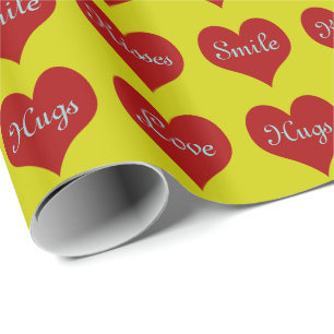 Herzen ~ Roll Geschenkverpackungspapier FARBWECHSE Geschenkpapier