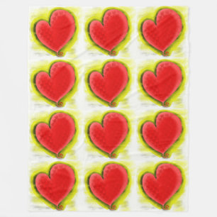 Herzen Romantik Liebe Datum Personalisieren Jubilä Fleecedecke