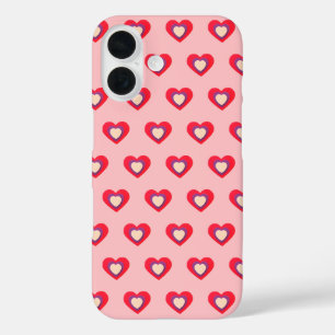 Herzen Rosa Rot Lila Valentinstag iPhone/iPad-Hüll iPhone 16 Hülle