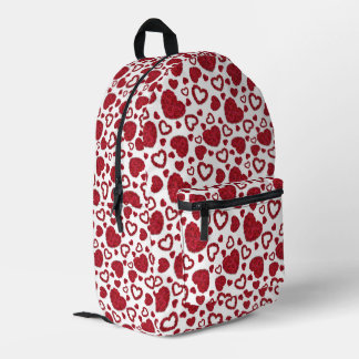 Herzen Rote Rosen Muster Minimalist Valentinstag Bedruckter Rucksack