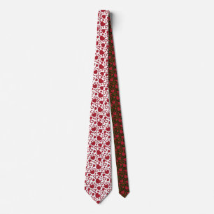 Herzen Rote Rosen Muster Minimalist Valentinstag Krawatte