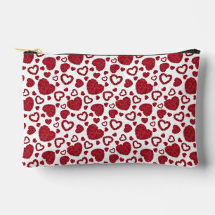 Herzen Rote Rosen Muster Minimalist Valentinstag Zubehörtasche