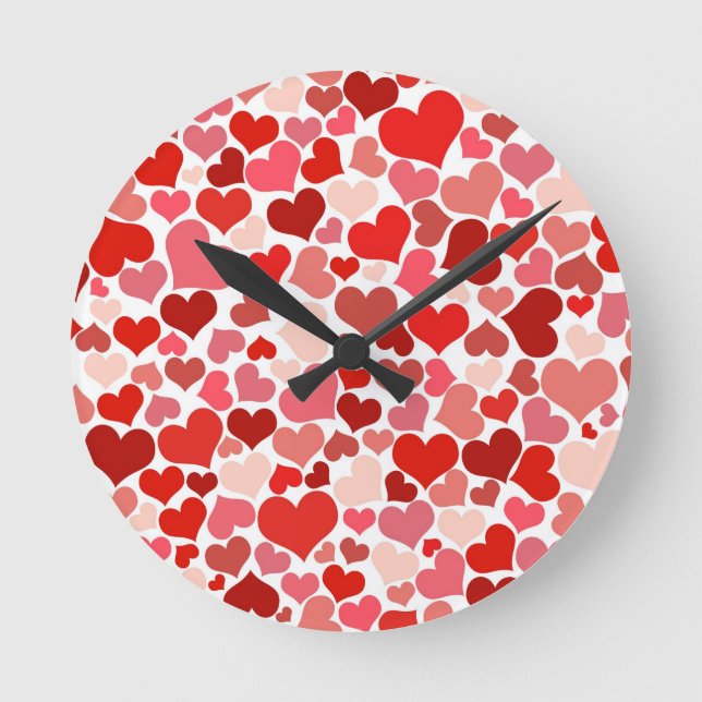 HERZEN RUNDE WANDUHR (Vorderseite)