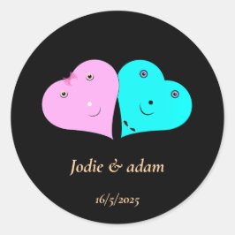 HERZEN RUNDER AUFKLEBER