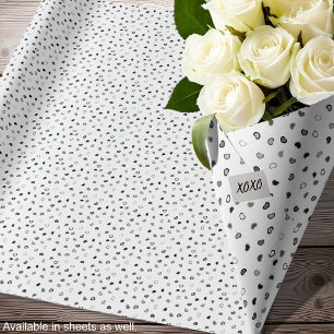 Herzen - Schwarz und Weiß - Geschenkpapierrollen Geschenkpapier