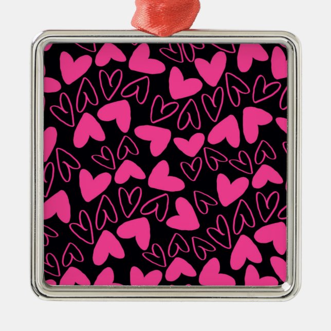 Herzen Silbernes Ornament (Vorne)