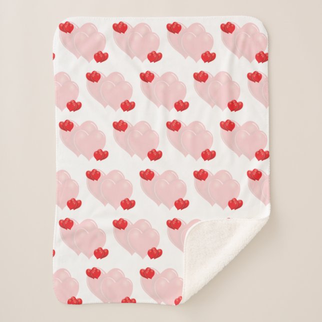 Herzen sind schwere Herzen Sherpadecke (Vorderseite)