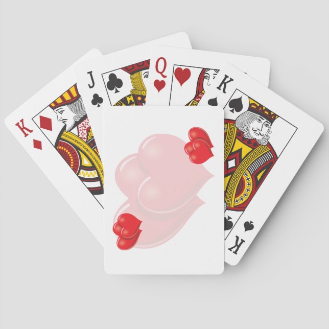Herzen sind schwere Herzen Spielkarten (Rückseite)