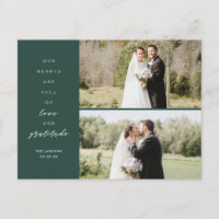 Herzen sind voll zwei Foto Hochzeit Vielen Dank