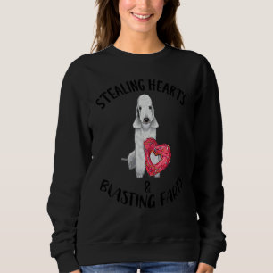Herzen stehlen, Blähungen sprengen Bedlington Terr Sweatshirt