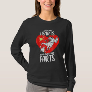 Herzen stehlen und Furze knallen Dino Cupid Vale T-Shirt