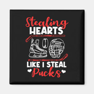 Herzen stehlen wie ich Pucks stehle Eishockey Vale Magnet