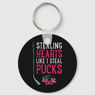 Herzen stehlen wie ich Pucks stehle Eishockey Vale Schlüsselanhänger