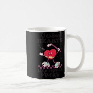 Herzen stehlen wie ich Pucks stehle Funny Valentin Kaffeetasse