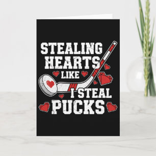 Herzen stehlen wie ich Pucks stehle Valentinstag Karte