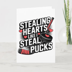 Herzen stehlen wie ich Pucks stehle Valentinstag Karte