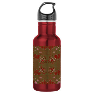 Herzen Tassenblumen Edelstahlflasche