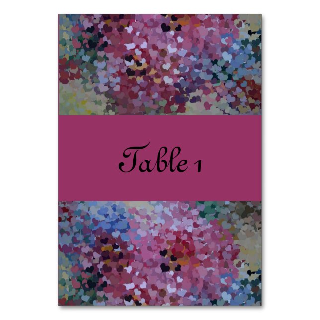 HERZEN TISCHNUMMER (Vorderseite)