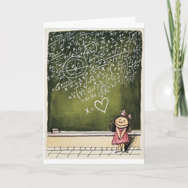 Herzen u. Mathe Karte (Vorderseite)