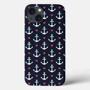 Herzen und Anker-Muster Case-Mate iPhone Hülle