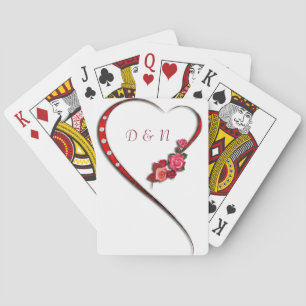 Herzen und Blume Spielkarten