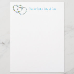 Herzen und Blumen Elegantes Briefpapier