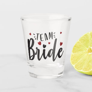 Herzen und Hype für die Braut Schnapsglas