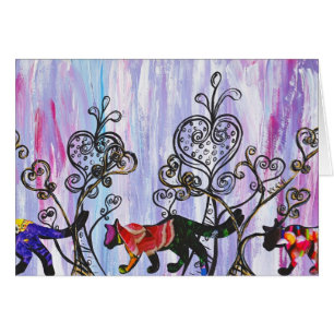 Herzen und Katzen-Karte