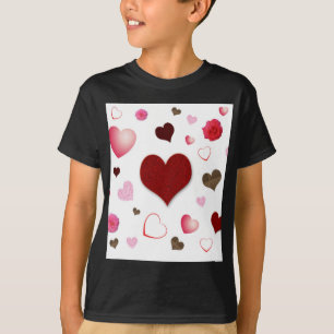 Herzen und Rose T-Shirt