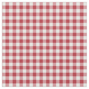 Herzen und Rosen-rotes Karo-Gingham-Gewebe Stoff