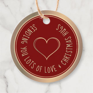 HERZEN UND ROTE GOLDGESCHENKE GESCHENKANHÄNGER