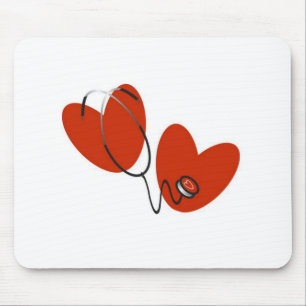 Herzen und Stethoskop-T - Shirts und Geschenke Mousepad