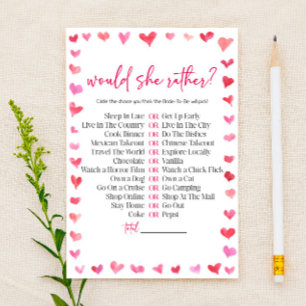 Herzen Würde Sie Eher? Junggesellinnen-Abschiedssp Briefpapier