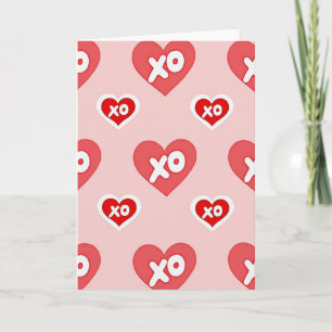 Herzen Xo Muster Liebeskarte Karte